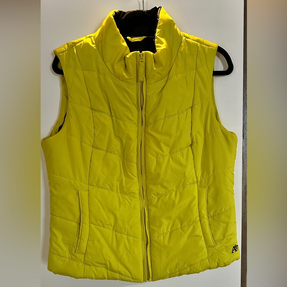 Unisex Aeropostale Yellow Quilted Puffer Vest